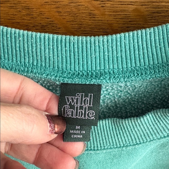 Wild Fable Teal Sweatshirt - Picture 2 of 3